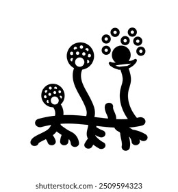 Fungi Spores Glyph Icon, Vector illustration