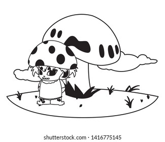 fungu elf in garden magic character