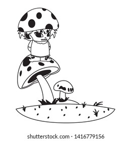 fungu elf in garden magic character