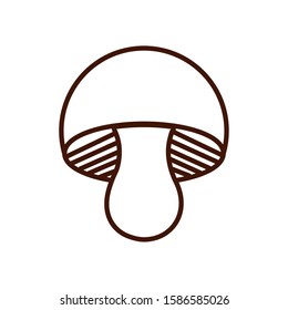 fungus autumn nature isolated icon vector illustration design