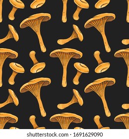 fungus boletus pattern on dark background