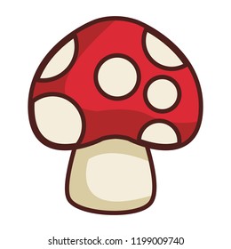 Fungus cartoon isolated