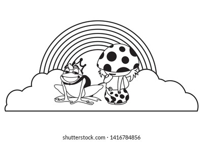fungus elf and toad prince with rainbow magic characters