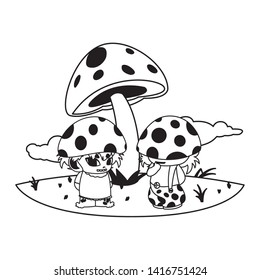 fungus elfs in the garden magic characters
