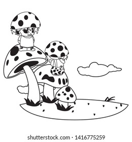 fungus elfs in the garden magic characters