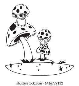 fungus elfs in the garden magic characters
