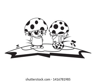 fungus elfs in the garden magic characters
