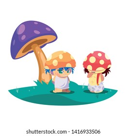 fungus elfs in the garden magic characters