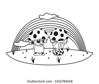fungus elfs with rainbow magic characters