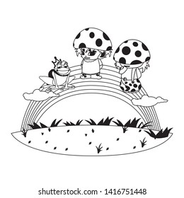fungus elfs and toad prince with rainbow magic characters