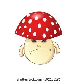 fungus, Evil Mushroom -  Vector Illustration.