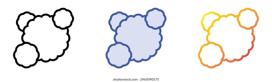 fungus icon. Linear, Blue Fill and Gradient Style Design Isolated On White Background