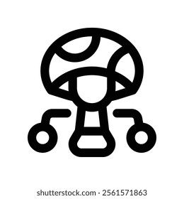 fungus icon. vector line icon for your website, mobile, presentation, and logo design.