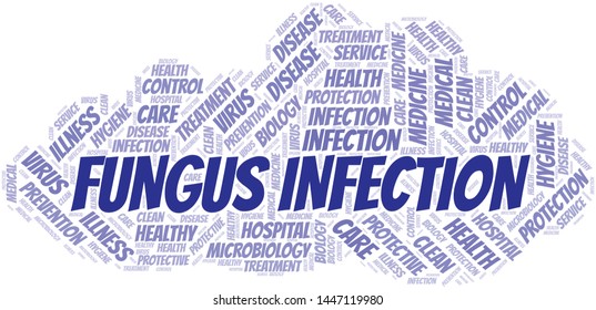 Fungus Infection word cloud vector made with text only