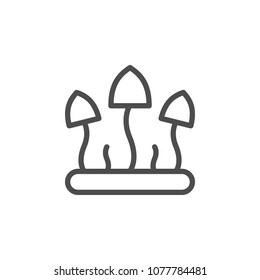 Fungus line icon
