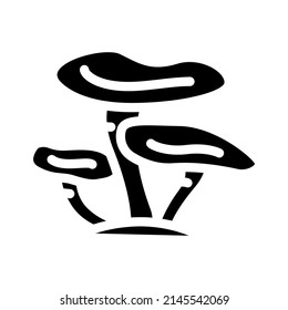 fungus mushroom glyph icon vector. fungus mushroom sign. isolated contour symbol black illustration