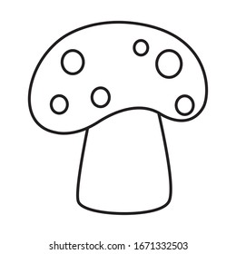 diseño de ilustración vectorial del icono de la naturaleza de la planta del hongo