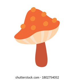 fungus plant flat style icon vector illustration design