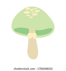 fungus plant hand draw style icon vector illustration design