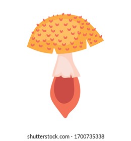 fungus plant hand draw style icon vector illustration design