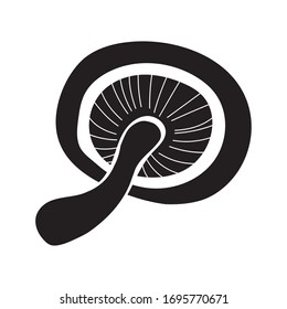 fungus plant praxillus involutus silhouette style icon vector illustration design