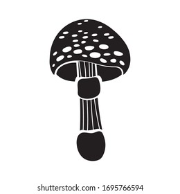 fungus plant silhouette style icon vector illustration design
