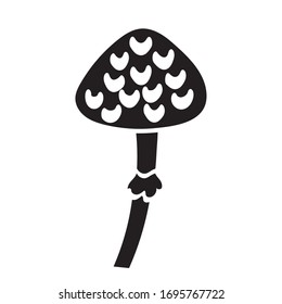 fungus plant silhouette style icon vector illustration design