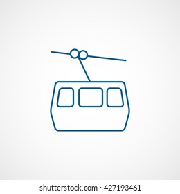 Funicular Blue Icon On White Background