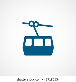 Funicular Blue Icon On White Background