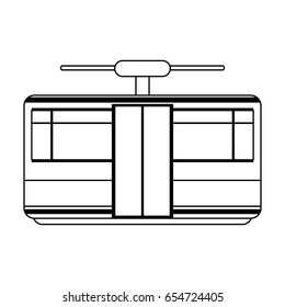 funicular or cable car icon image 