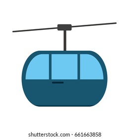 funicular or cable car icon image 