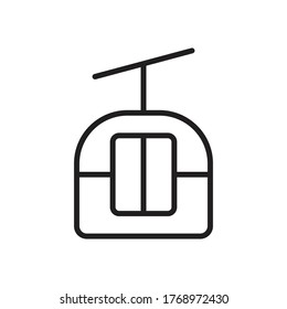 funicular gondola icon vector sign symbol