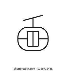 funicular gondola icon vector sign symbol