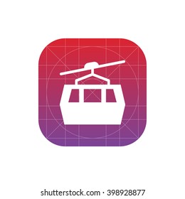 funicular icon. cable car vector eps10 icon