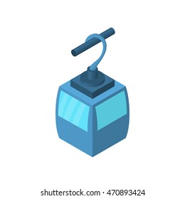 Funicular icon in cartoon style isolated on white background. Transport vehicle symbol