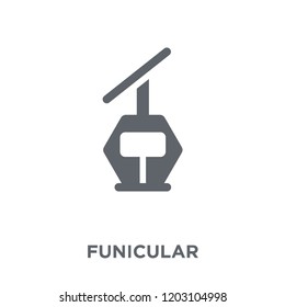 Funicular icon. Funicular design concept from Summer collection. Simple element vector illustration on white background.