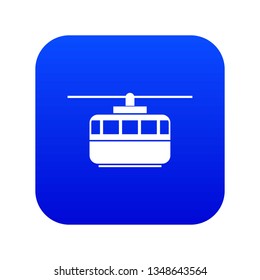 Funicular icon digital blue for any design isolated on white vector illustration