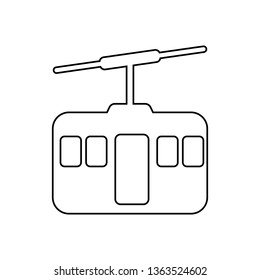 funicular icon. Element of transport for mobile concept and web apps icon. Outline, thin line icon for website design and development, app development