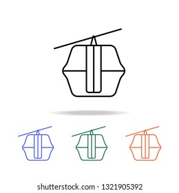 funicular icon. Elements of simple web icon in multi color. Premium quality graphic design icon. Simple icon for websites, web design, mobile app, info graphics