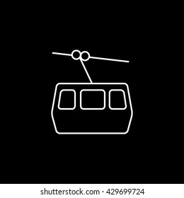 Funicular Icon On Black Background