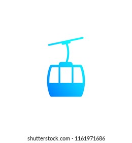funicular icon on white