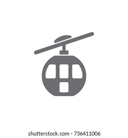 funicular icon on the white background. 