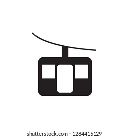 funicular icon. Simple glyph vector of Travel set icons for UI and UX, website or mobile application on white background