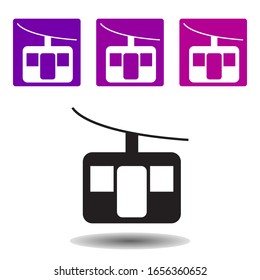 funicular icon . Simple glyphvector of Travel purple set for UI and UX, website or mobile application