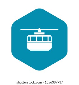 Funicular icon in simple style isolated on white background. Transportation symbol