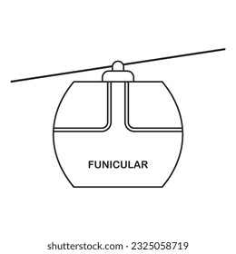 funicular icon vector illustration symbol design