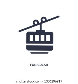 funicular isolated icon. Simple element illustration from summer concept. funicular editable logo symbol design on white background. Can be use for web and mobile.
