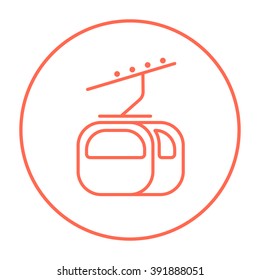 Funicular line icon.