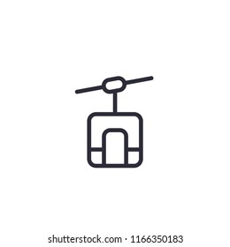 funicular line icon on white