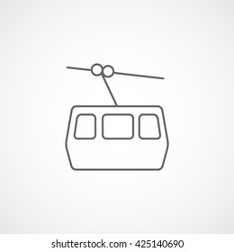 Funicular Line Icon On White Background